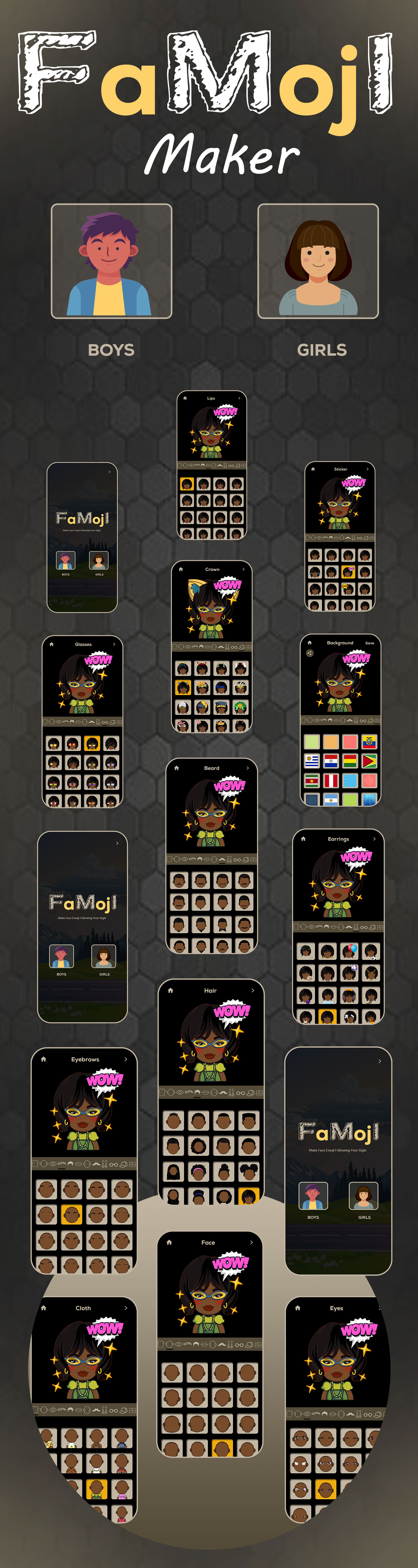FaMoji Maker - Face Moji Meme - Your Personal Stickers - Emoji Maker - Customize Your Emoji